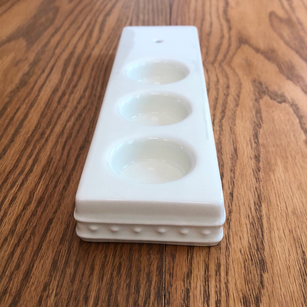 Nora Fleming Retired Pearl Dot Tealight Holder - Picture 5 of 9